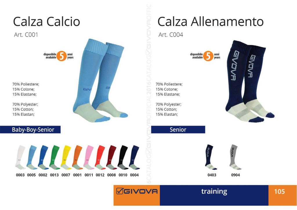 Odzież treningowa Givova Calza Calcio i Allenamento
