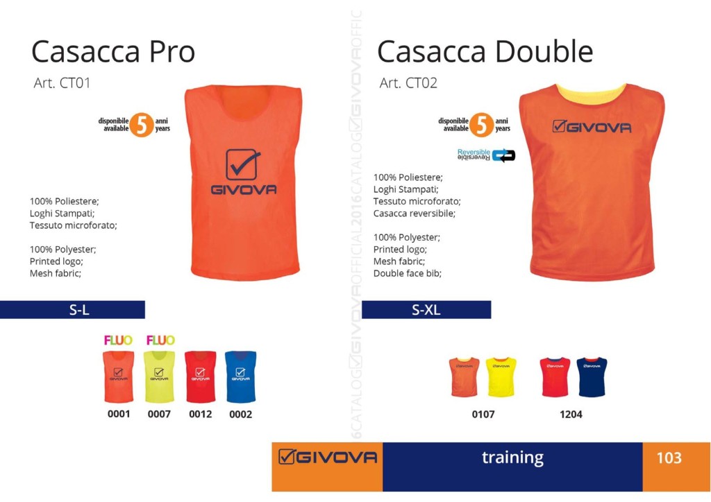 Odzież treningowa Givova Casacca Pro Double