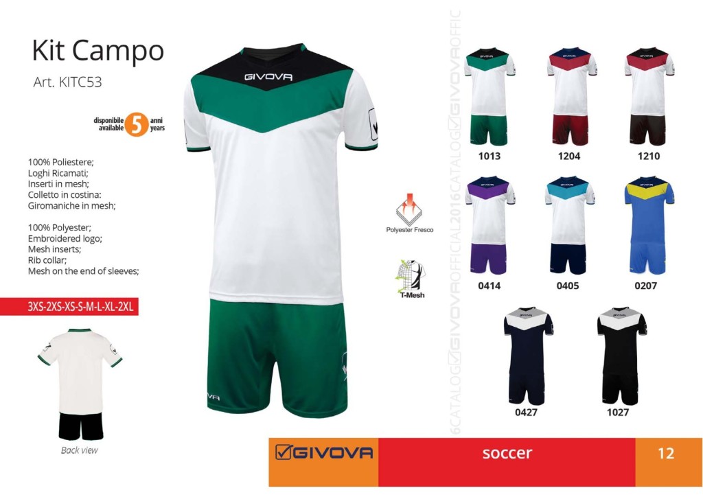 Komplety piłkarskie Givova Kit Campo