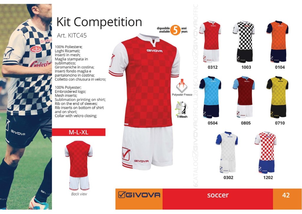 Komplety piłkarskie Givova Kit Competition