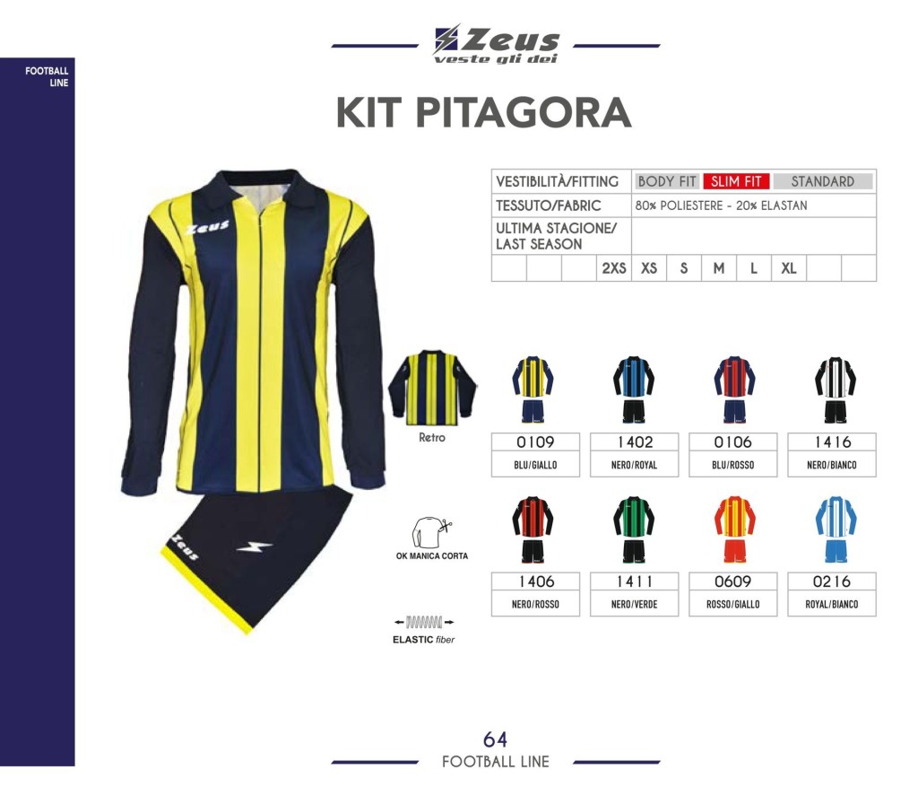 Stroje piłkarskie Zeus Kit Pitagora