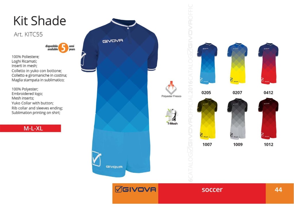 Komplety piłkarskie Givova Kit Shade