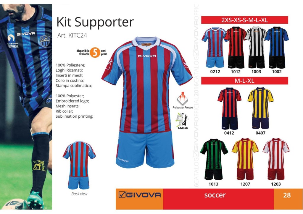 Komplety piłkarskie Givova Kit Supporter