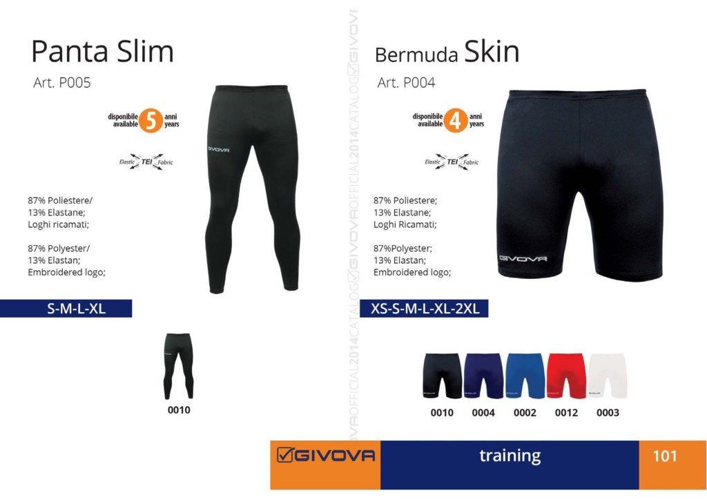 Odzież treningowa Givova Panta Slim Bermuda Skin