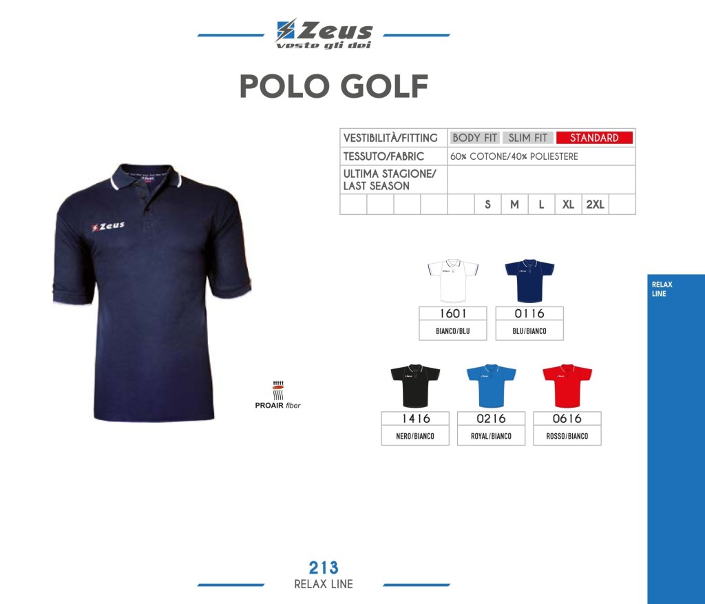 Odzież Zeus Relax Polo Golf