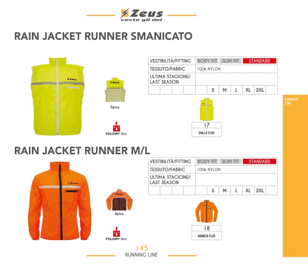 Komplety do biegania Rain Jacket Runner Smanicato i Runner M/L