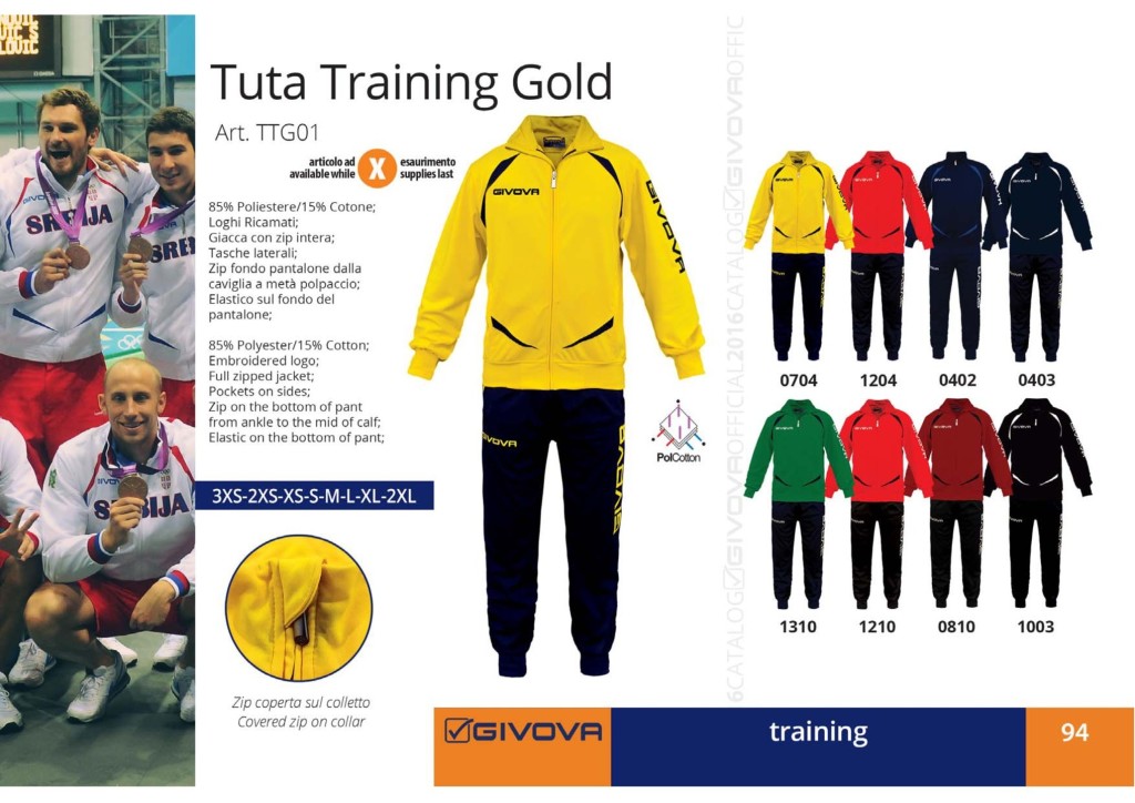 Dresy sportowe Givova Tuta Training Gold