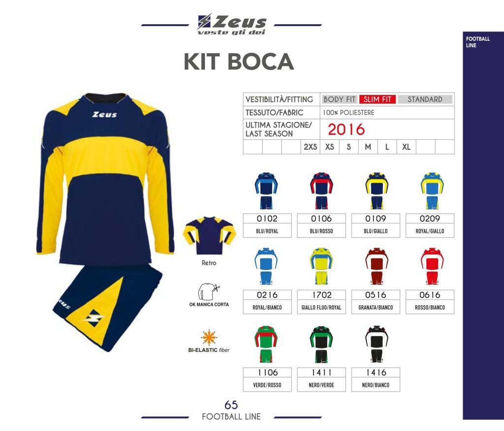 Komplety piłkarskie Zeus Kit Boca