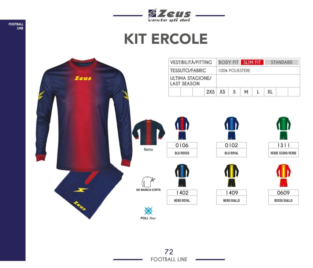 Stroje piłkarskie Zeus Kit Ercole