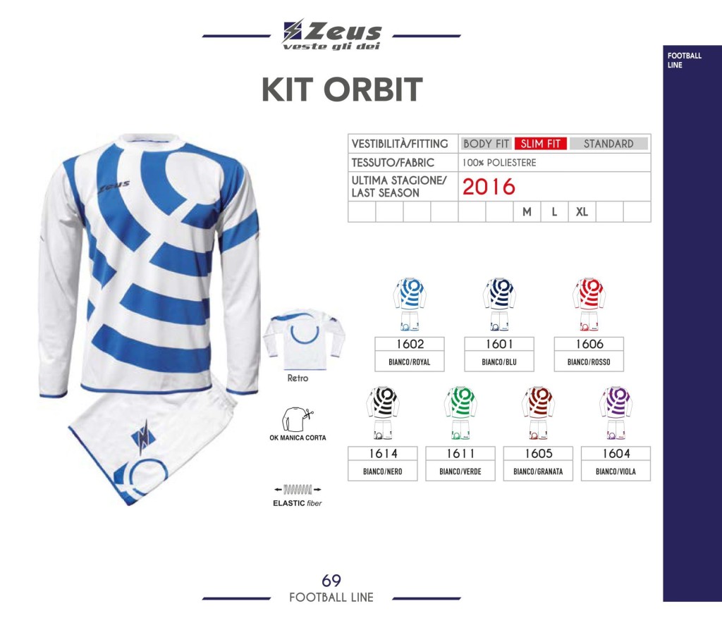 Komplety piłkarskie Zeus Kit Orbit