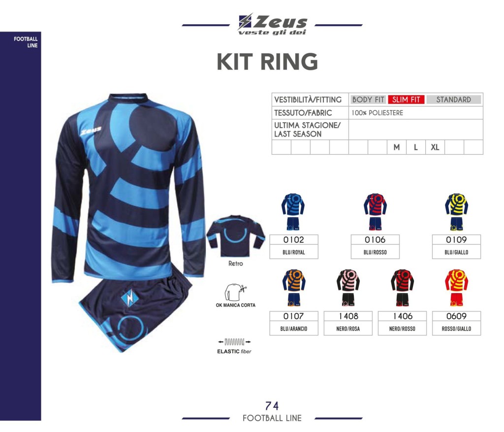 Stroje piłkarskie Zeus Kit Ring