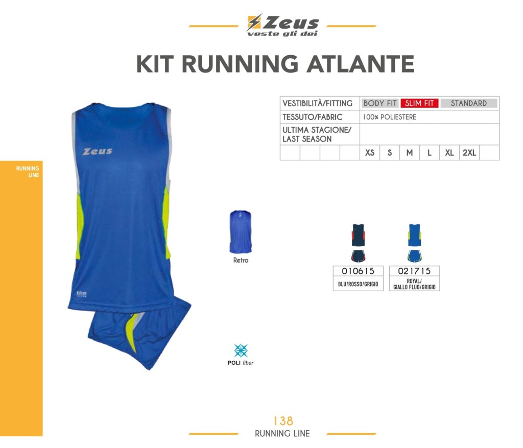 Stroje do biegania Kit Running Atlante