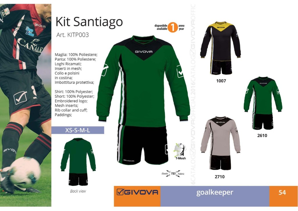 Komplety piłkarskie Givova Kit Santiago