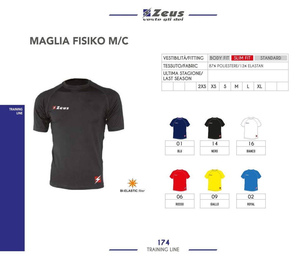 Odzież treningowa Zeus Maglia Fisiko MC