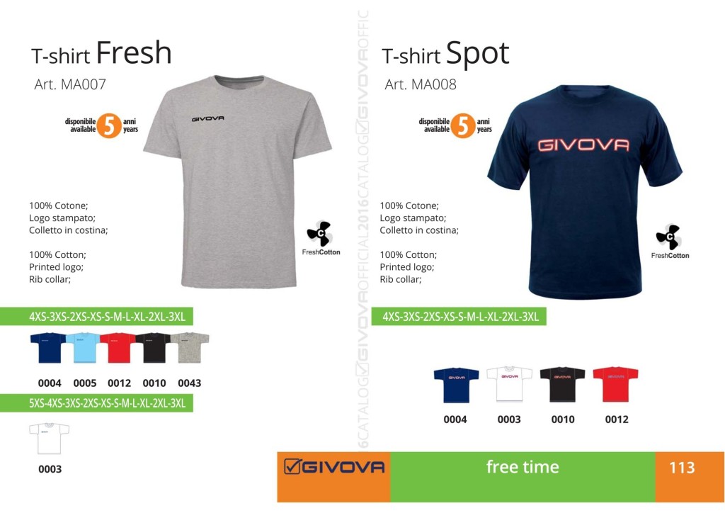 T-shirt Givova Relax Fresh i Spot